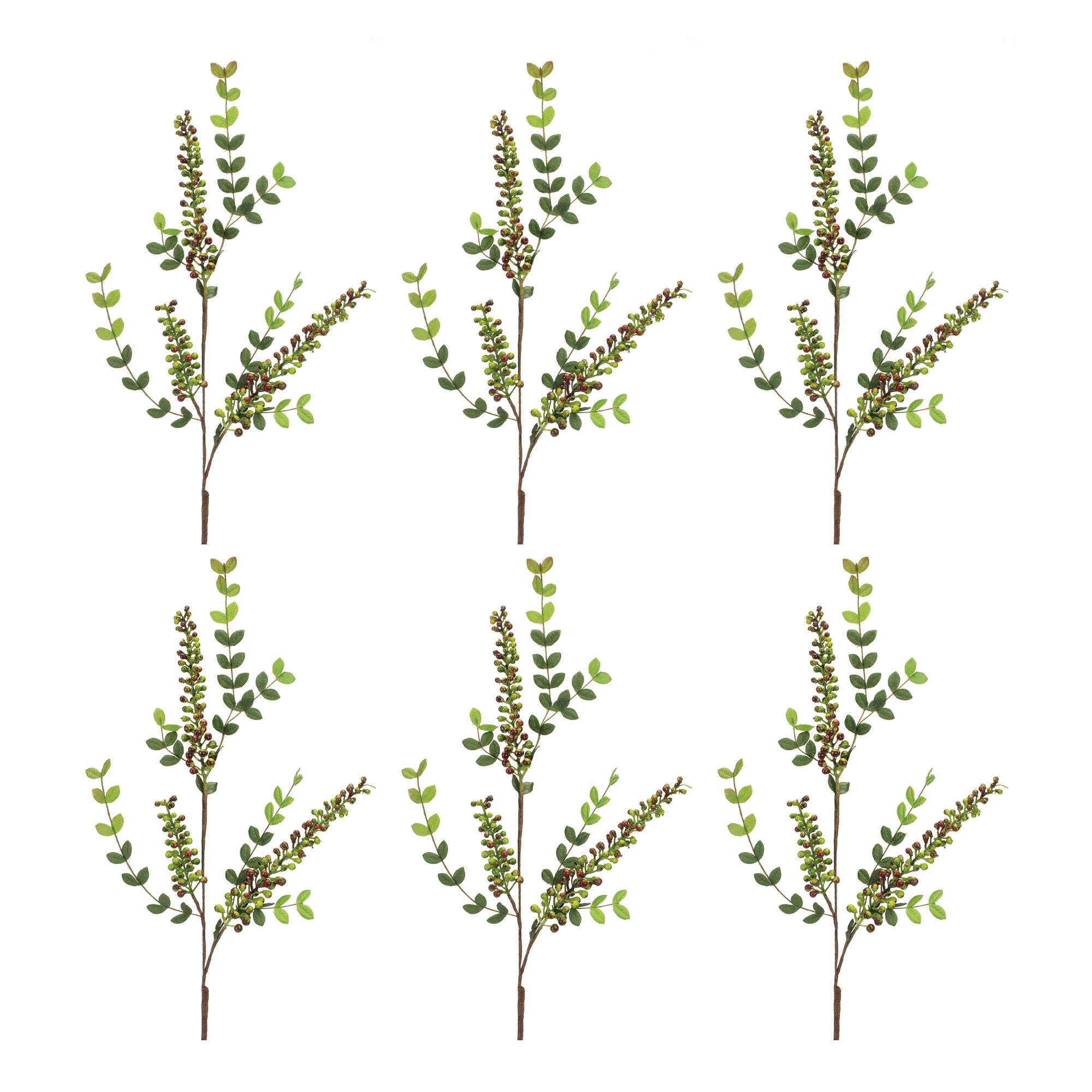 32" Variegated Red Berry Foliage Sprays, 6ct.